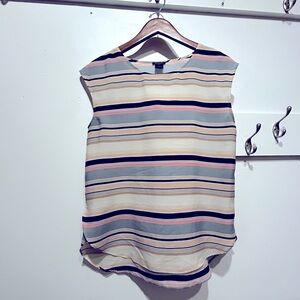 Ann Taylor Women's Striped Shirt - Multicolor